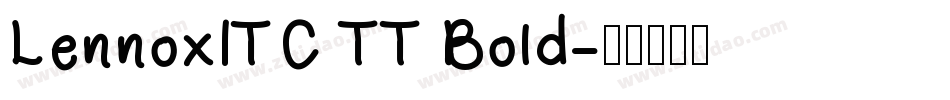 LennoxITC TT Bold字体转换